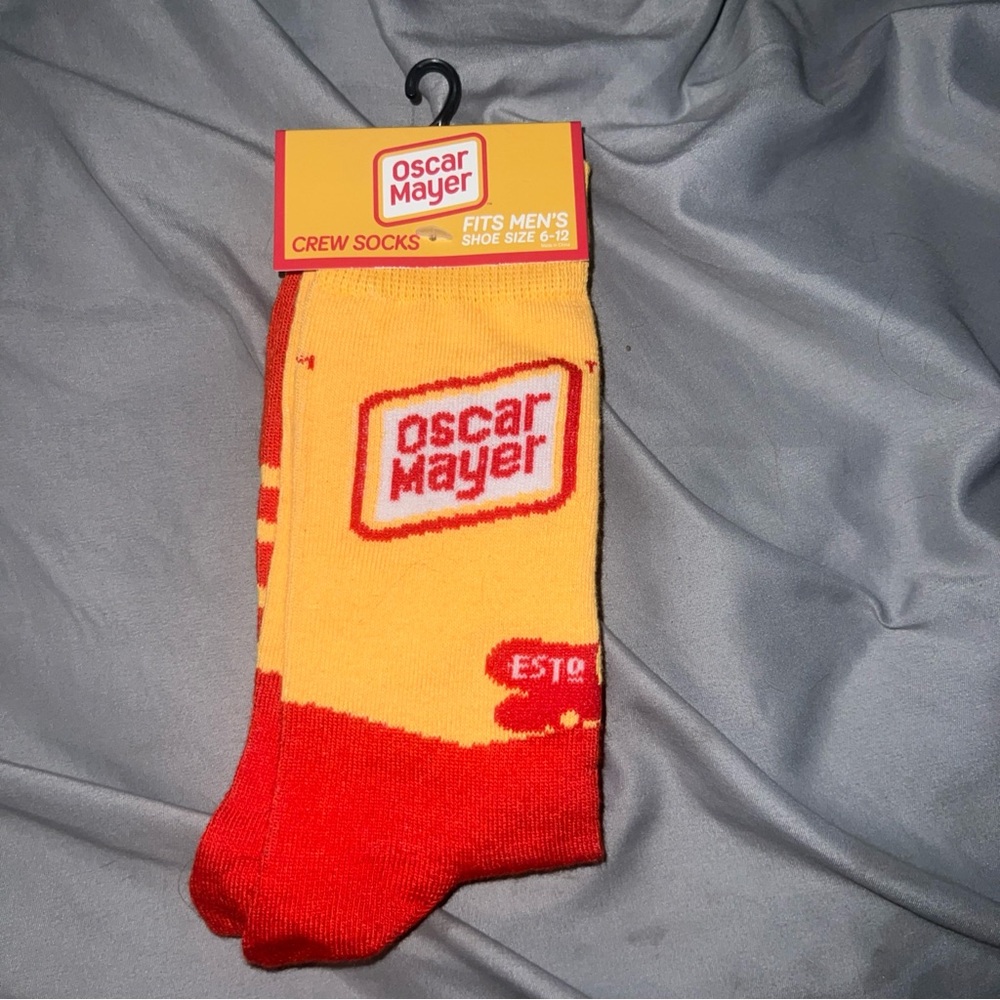 Red and Yellow Crew Socks